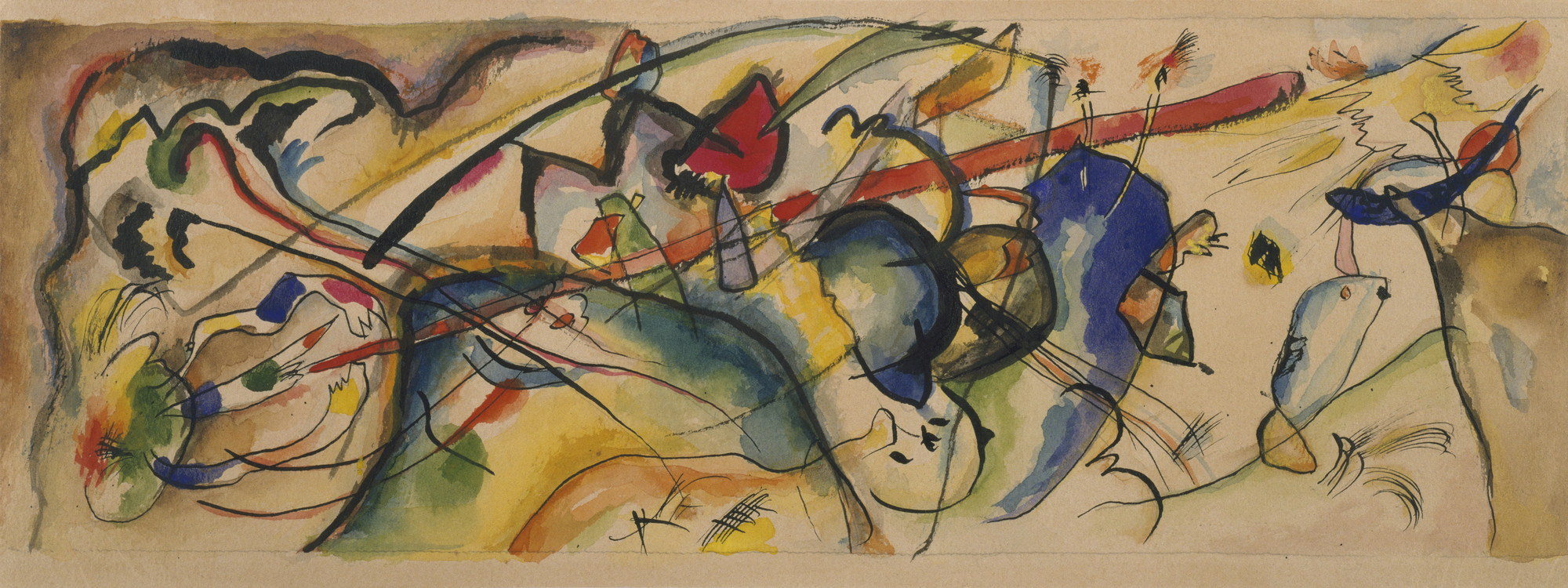 2000x750 Vassily Kandinsky Watercolor After - Painting Border