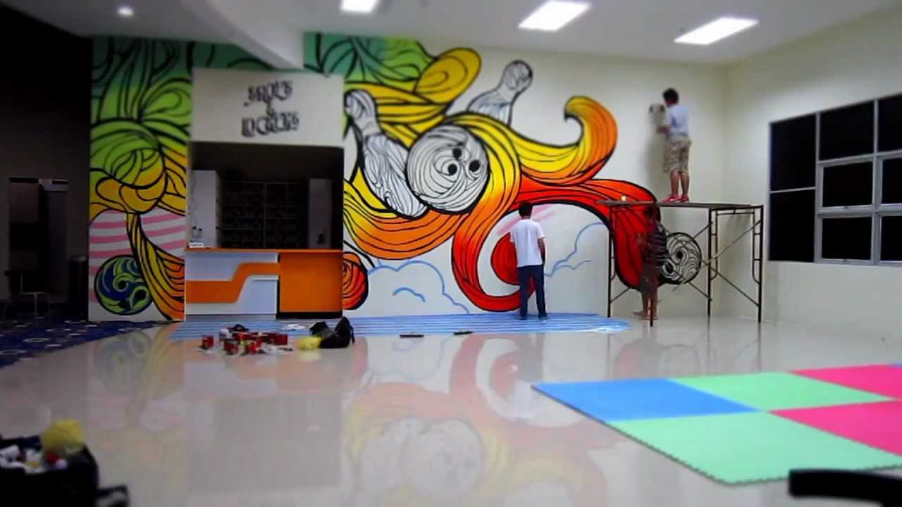 1280x720 Mural Painting At Megastrike Bowling Wall - Painting Bowling