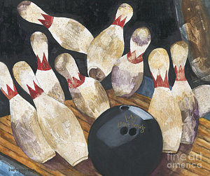 300x251 Bowling Pins Paintings Fine Art America - Painting Bowling Pins