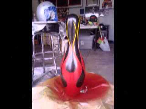 480x360 Kustom Flamed Bowling Pins - Painting Bowling Pins
