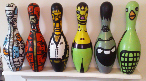 600x333 Portfolio By Kev Munday - Painting Bowling Pins