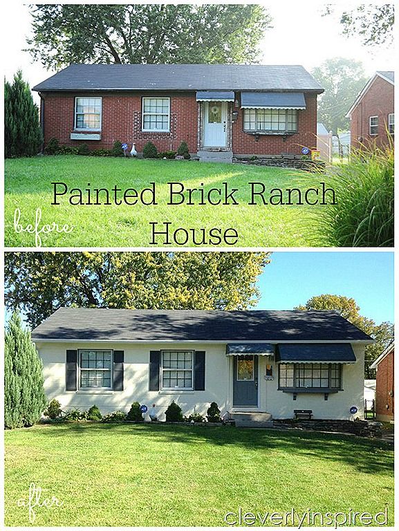 577x768 Brick Houses Painted Before And After Know You Love A Good - Painting Brick Houses