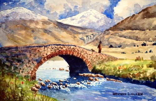 500x323 How To Paint A Stone Bridge In Watercolour Online Art Lessons - Painting Bridge