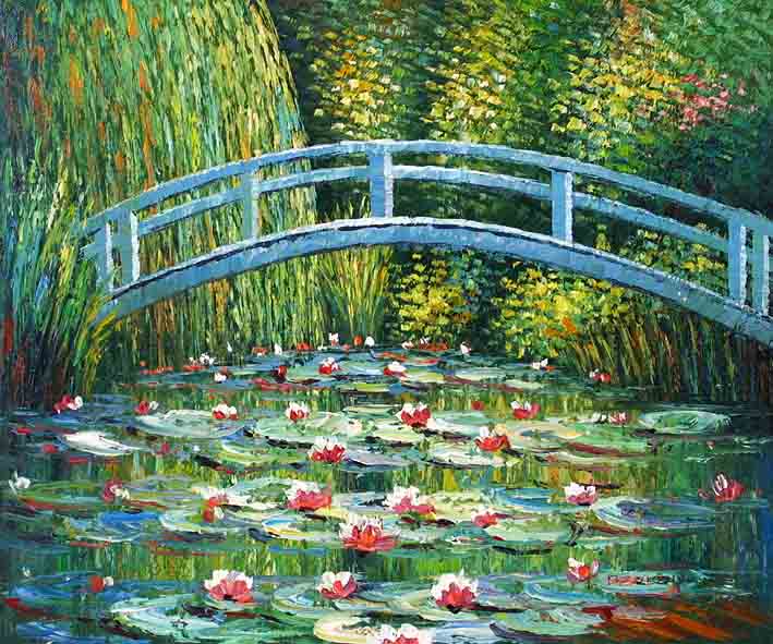 709x591 Japanese Bridge,oil Painting Supplies,japanese Bridge - Painting Bridge