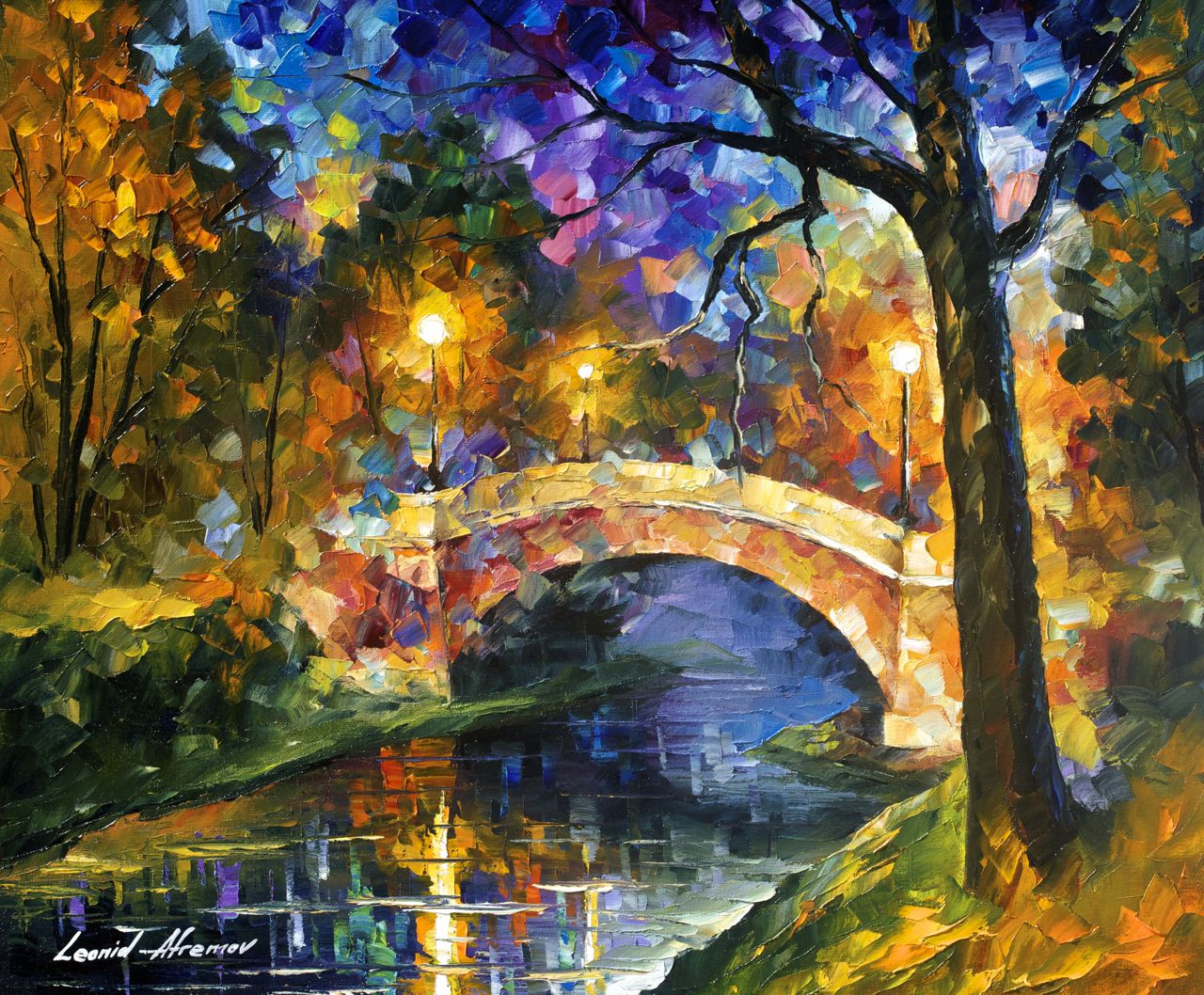 1280x1058 Stone Bridge - Painting Bridge