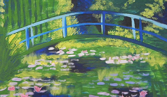 571x333 Byob Painting Monet Bridge - Painting Bridge