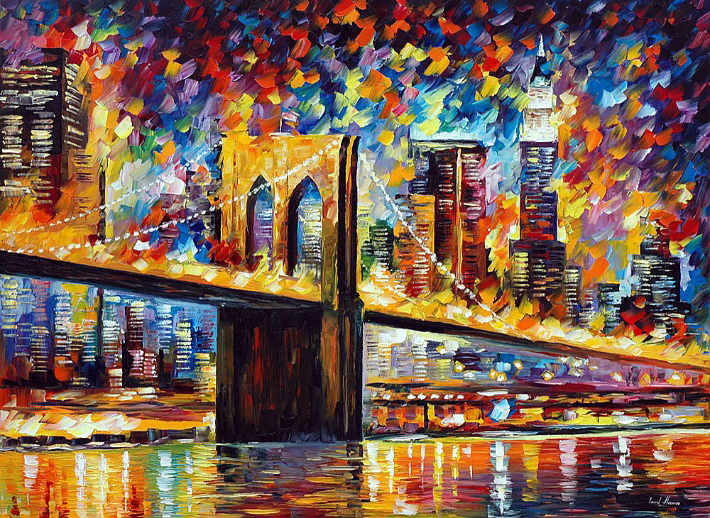 1000x730 New York - Painting Brooklyn Bridge