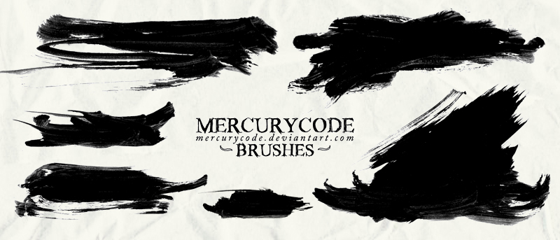 800x343 Brushset 08 Paint Strokes [High Res] By Mercurycode - Painting Brush Strokes