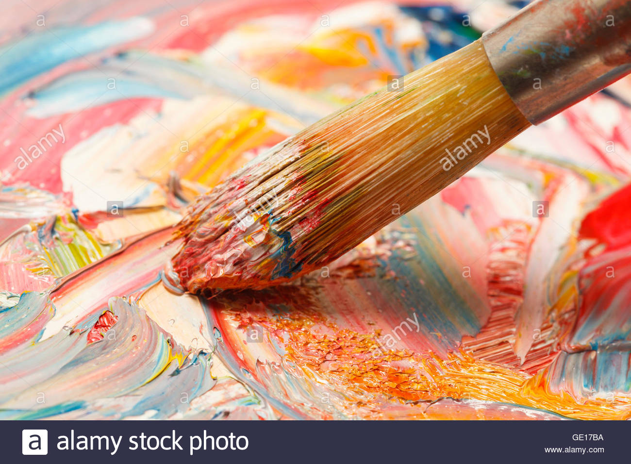 1300x956 Close Up Of Oil Painting With Brush Strokes Stock Photo 111895150 - Painting Brush Strokes
