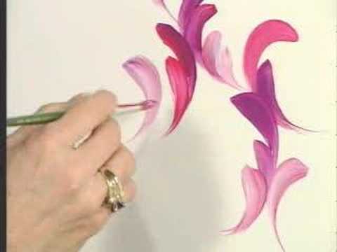 480x360 Donna Dewberry Teaches You How To Use A Round Brush - Painting Brush Strokes
