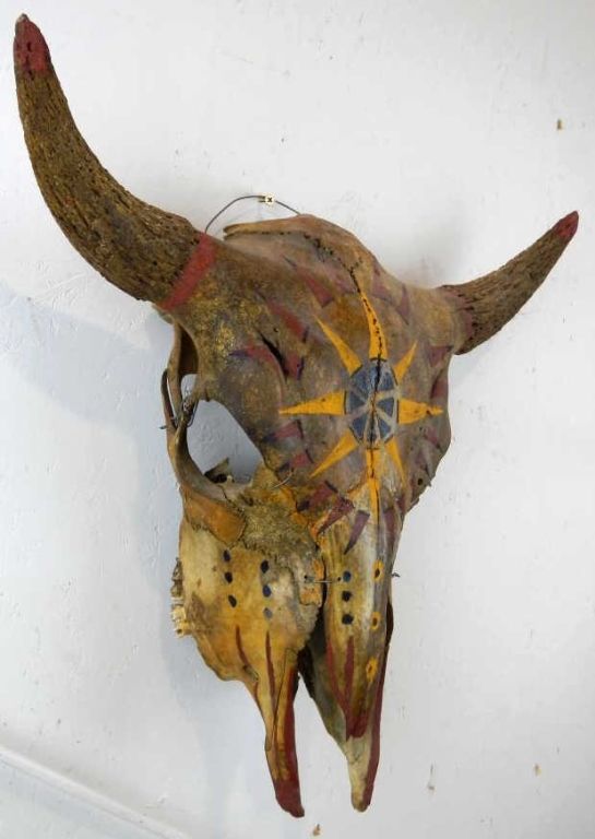 545x768 Sioux Painted Buffalo Skull - Painting Buffalo Skull