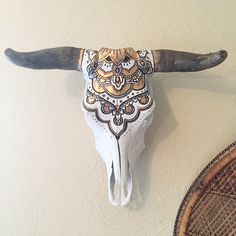 236x236 Hand Painted Steer Skulls. Beautiful, Bespoke, Uniquely Decorated - Painting Bull Skulls