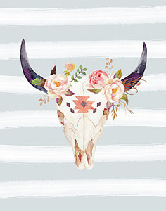 236x300 Cow Skull Paintings Fine Art America - Painting Bull Skulls