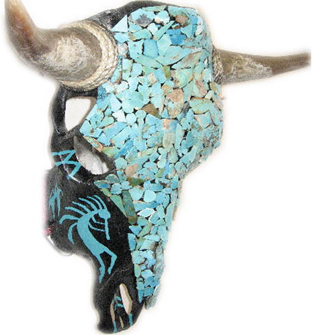 450x480 Hand Painted Cow Skulls - Painting Bull Skulls