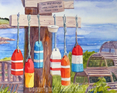 500x398 Zeh Original Art Blog Watercolor Oil Paintings Buoys - Painting Buoys