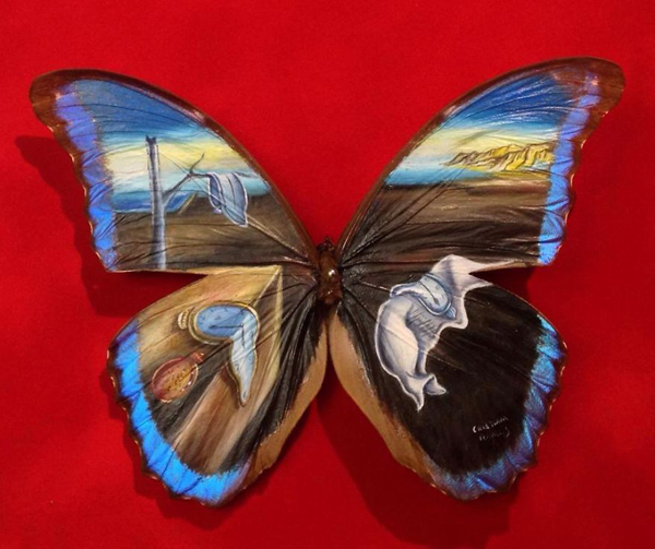 600x503 Painting On Real Butterfly Wings - Painting Butterfly Wings