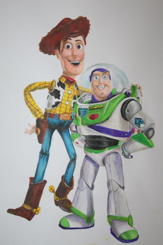 666x1000 Woody And Buzz Painting By Helenhsd - Painting Buzz