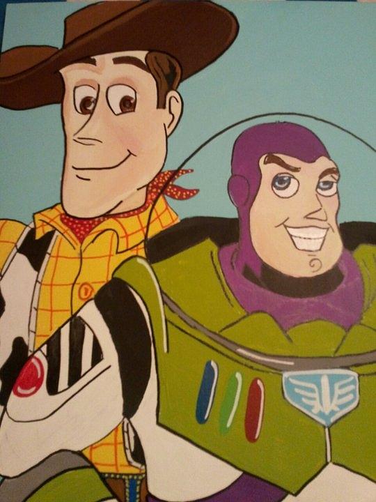 540x720 Buzz N Woody Painting By Carl Fischer - Painting Buzz
