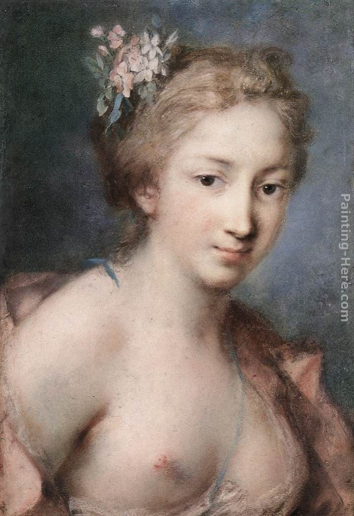 720x1049 Rosalba Carriera Flora Painting Best Flora Paintings For Sale - Painting By Carriera