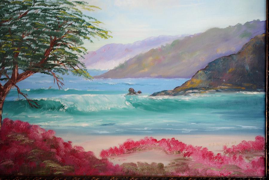 900x602 Carmel By The Sea. Ca. Painting By James Higgins - Painting By The Sea