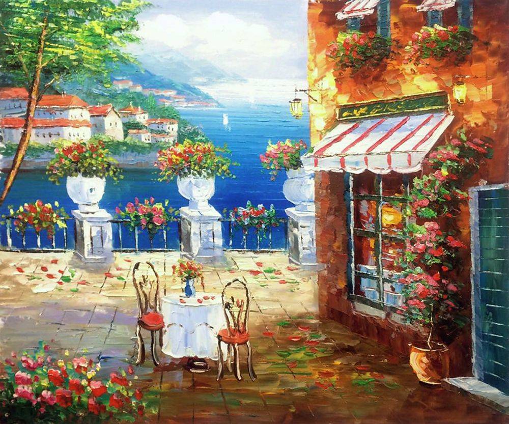 Painting Cafe at PaintingValley.com | Explore collection of Painting Cafe