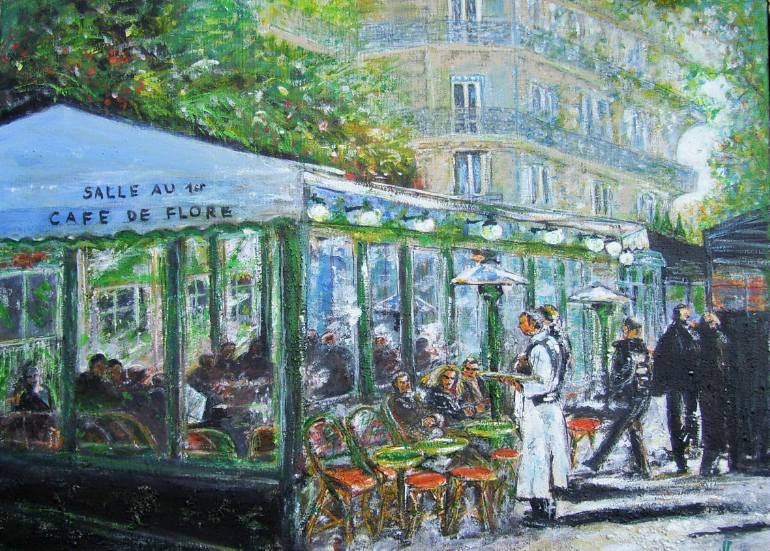 770x551 Saatchi Art De Flore Painting By Nadia Viguier - Painting Cafe