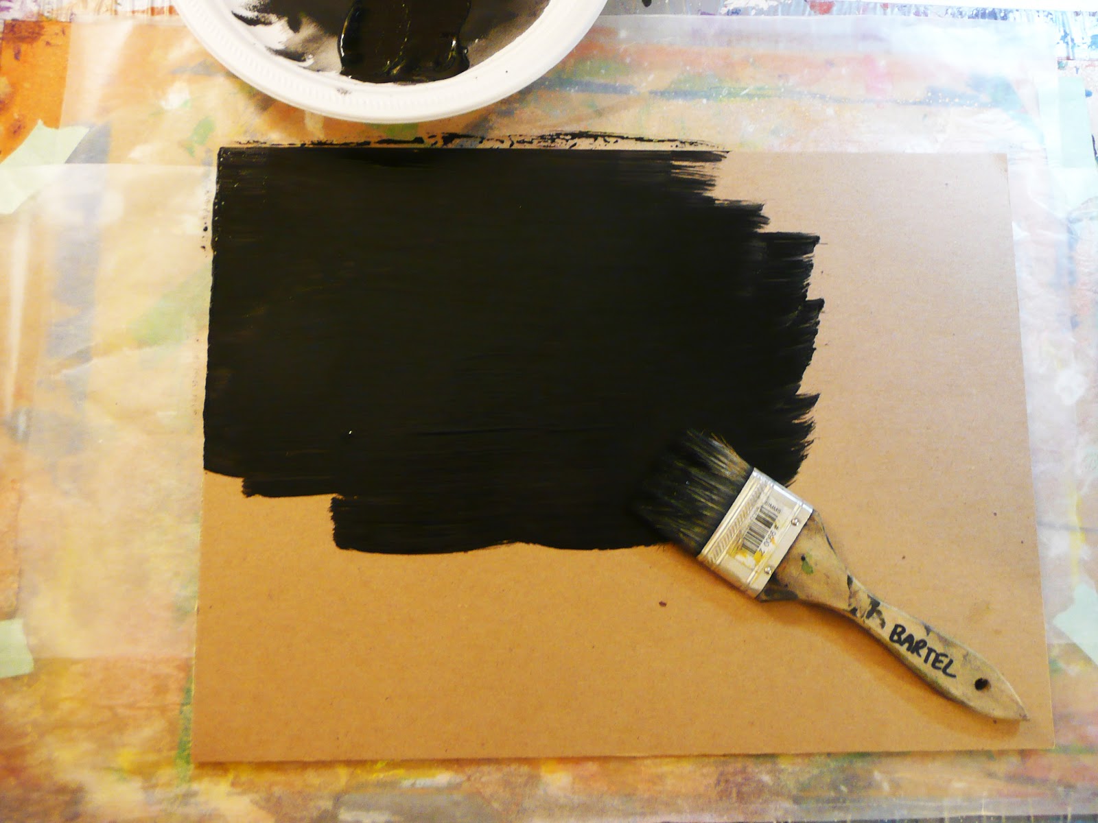 1600x1200 That Artist Woman Yarn Painted Trees - Painting Cardboard