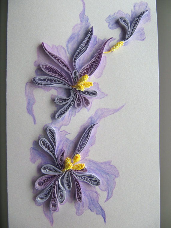 570x760 Handmade Painting And Quilling Greeting Card Birthday Gift - Painting Cards