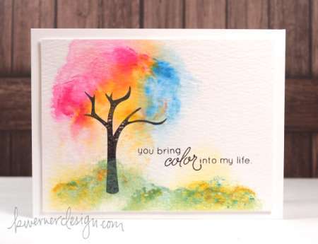 450x345 Technique Painted Card Background Stamping - Painting Cards