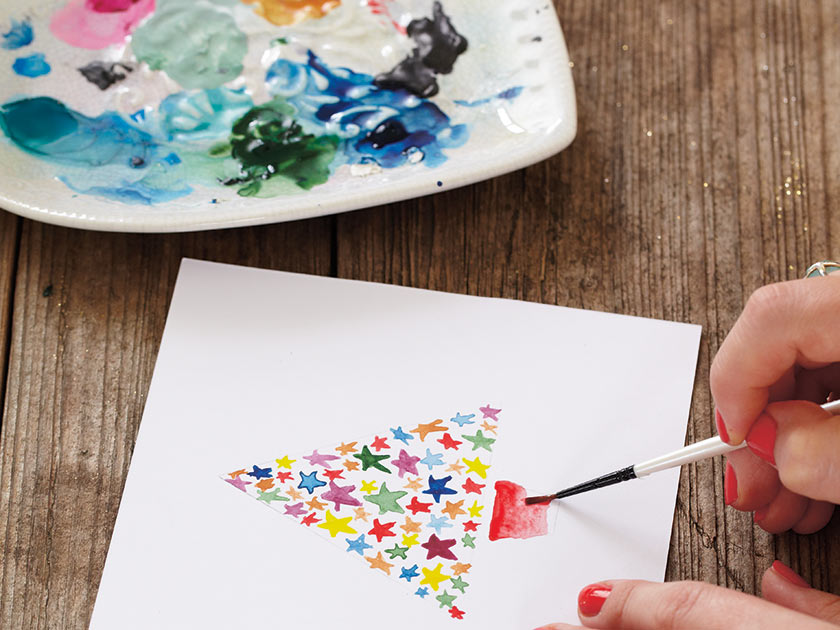 840x630 Watercolour Painting Paint Your Own Christmas Cards - Painting Cards