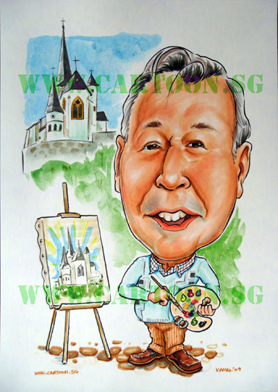 400x563 Cartoon.sg Singapore Caricature Artists For Gifts - Painting Caricature