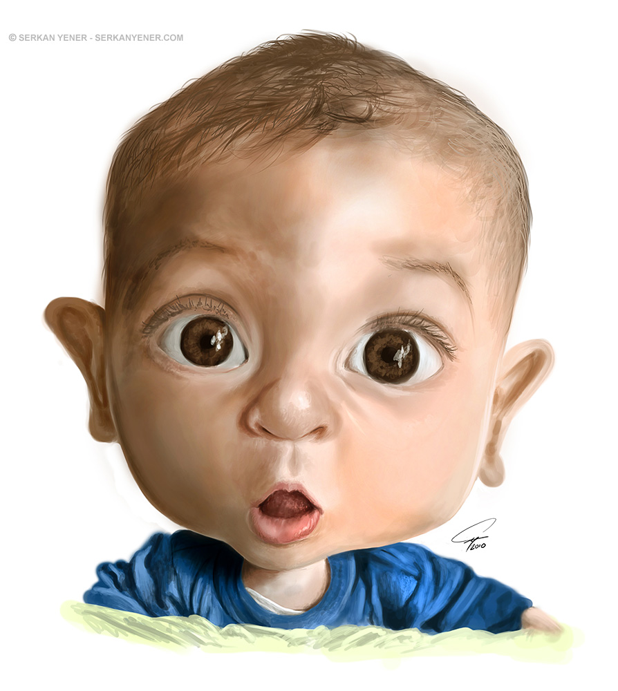 894x1000 Digital Painting Caricature Of My Son - Painting Caricature