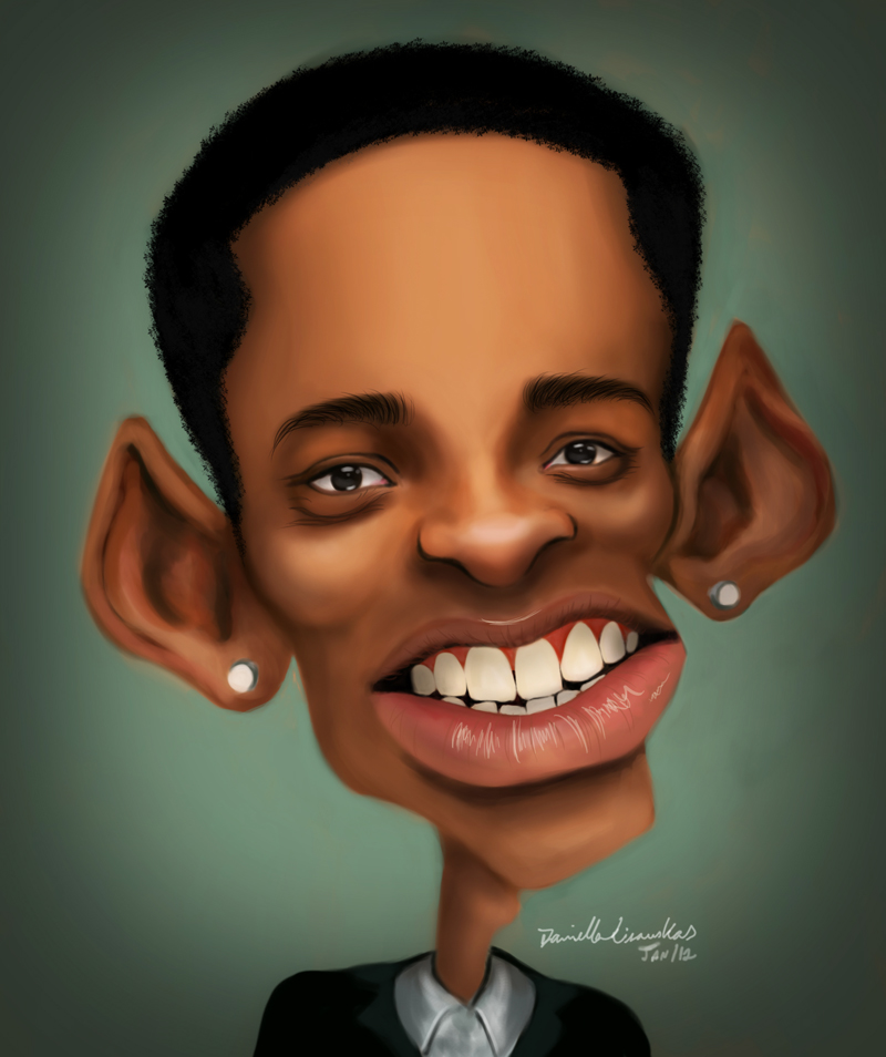 800x954 Will Smith - Painting Caricature