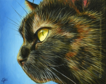350x278 Leanne Wildermuth Artist By Nature Cat Portrait Tortie - Painting Cats Fur