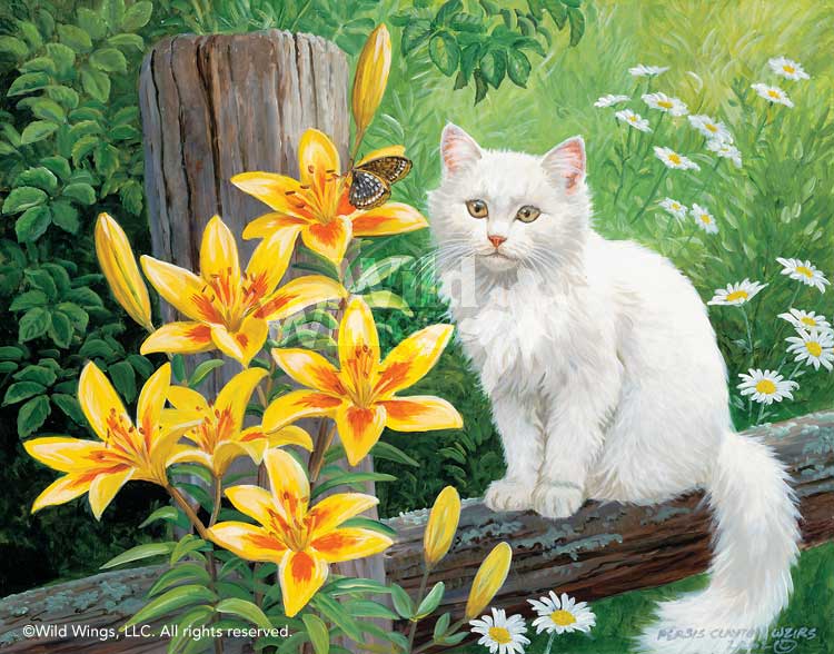 750x588 Nature Study Cat Original Acrylic Painting Wild Wings - Painting Cats With Acrylic