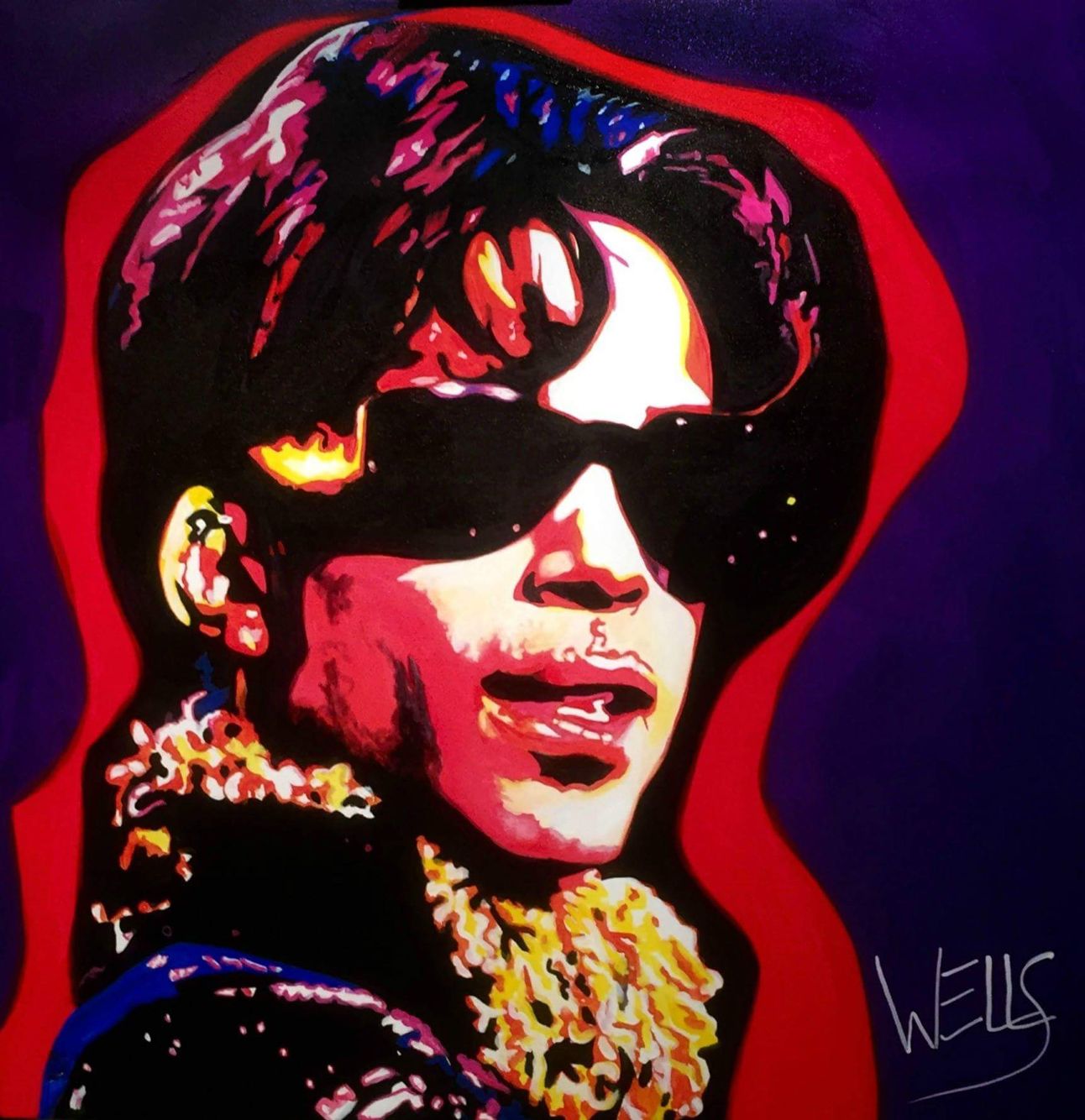 1292x1334 Purple Reign A Painting Of Reigning Prince Registered Copyright - Painting Celebrities Copyright