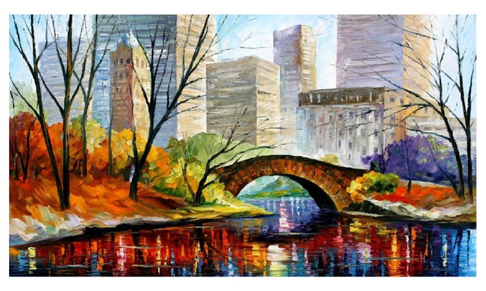 700x420 Central Park, New York Oil Painting On Canvas By Leonid Afremov - Painting Central Park