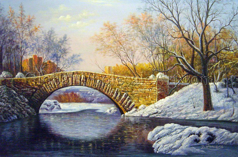 795x525 A Beautiful Winter Day In Central Park - Painting Central Park