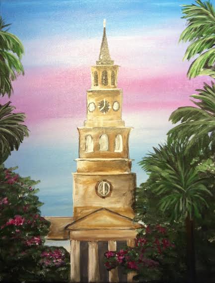 433x570 Paint The Town, Fine Art - Painting Charleston Sc