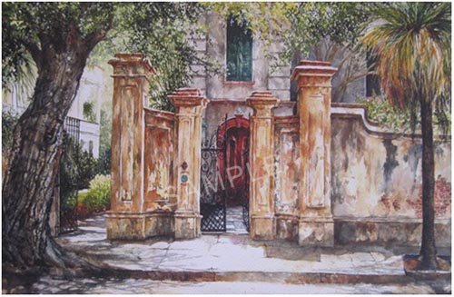 500x327 Red Door Ltbrgt Legare St. Charleston, Sc Painting Print By Artist - Painting Charleston Sc