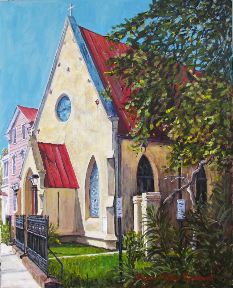 770x951 Saatchi Art St. John's Episcopal Church Charleston Sc Painting By - Painting Charleston Sc