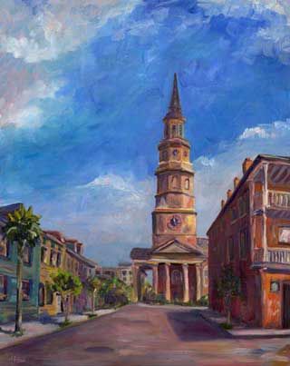 320x403 St. Phillips Church - Painting Charleston Sc