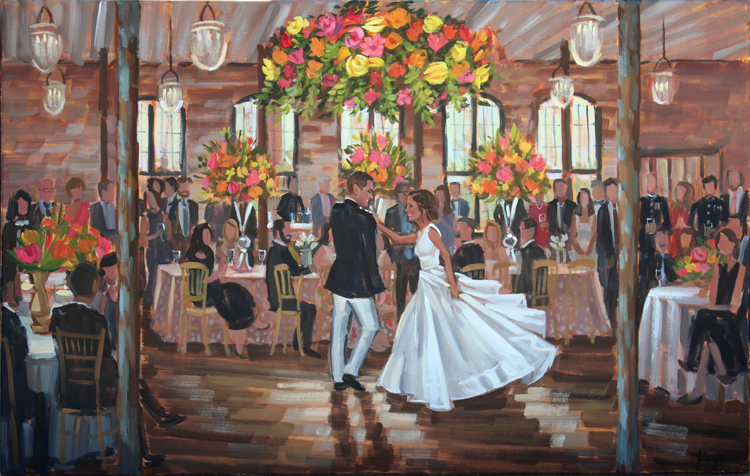750x476 Wed On Canvas Live Event And Wedding Painting - Painting Charleston Sc