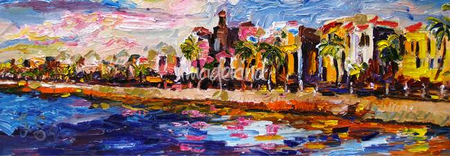 650x226 Charleston South Carolina Battery Oil Painting By By Ginette Callaway - Painting Charleston Sc