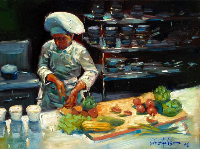 640x476 The Art Of Christopher M - Painting Chef