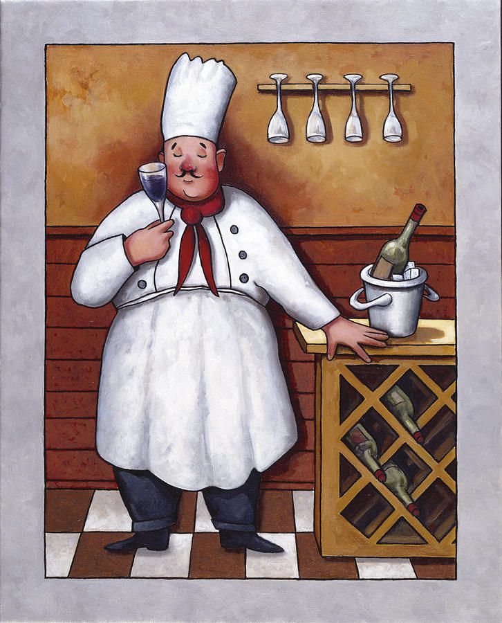 726x900 Chef Painting - Painting Chef