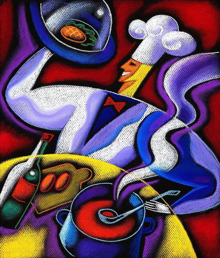 768x900 Chef Painting By Leon Zernitsky - Painting Chef
