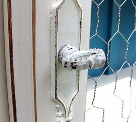 280x250 Updating An Old Hutch With Paint And Chicken Wire Hometalk - Painting Chicken Wire
