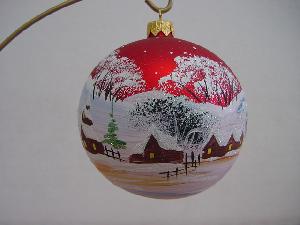 300x225 Hand Painted Glass Ball, Glass Ornamnets, Christmas Decoration - Painting Christmas Balls
