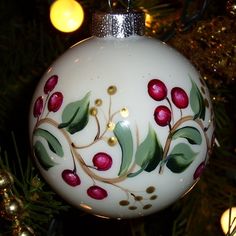 236x236 Hand Painted Christmas Ornaments With Pine Cones - Painting Christmas Balls